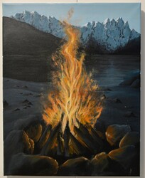 HS4 Lakeside Campfire by Mia Gouttin, École La Vérendrye, Gr.10

