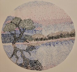 MS23 - Pointillism Landscape by Elizabeth Taylor @ FLVT Gr. 8