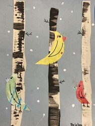 E204 Winter Birds by Brixlyn Henderson, St. Mary, Gr.2