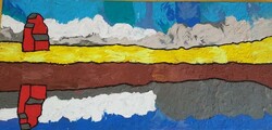 E218 The Shadow of the Prairies - Plasticine Art by Jennifer Gardner, St. Patrick, Gr.2