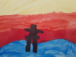 E123 Inuksuk by Xavier Baptista, St. Mary, Gr.2