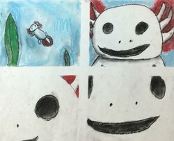 E82 1 Creature 4 Ways - Axolotl by Xayden Paul, St. Teresa, Gr.3