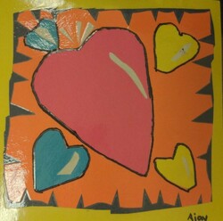 E134 Pop Art Heart by Ajay Pitre-Goodwin, St. Mary, Gr.3