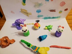 E190 Clay Sculptures by Elena Green, St. Mary, Gr.3