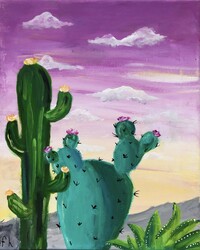 MS44 Cactus Sunset by Finley Hauck, St. Patrick, Gr.6