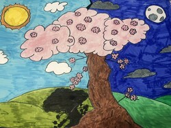MS88 Cherry Blossom by Milan Smiljanec, St. Francis, Gr.7