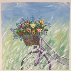 MS32 Beautiful Basket with Flowers by Roxana Albu, GS Lakie, Gr.8