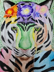 MS34 - Watercolor Tiger by Nycea Hazelwood @Gilbert Paterson Gr. 8