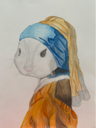 MS13 - Bunny with a Pearl Earring by Chelsea Lalin @FLVT Gr. 8