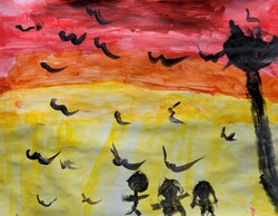 ES91 - Family Sunset on the Beach by Alisson Martinez @ Lakeview Gr. 1
