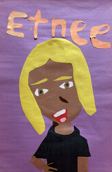 ES42 - Construction Paper Self-Portrait by Etnee Clarke @ St. Paul Gr. 4
