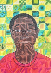 MS2 - My Chuck Close Portrait by Caleb Obeng @ Sen. Joyce Fairbairn Gr. 7