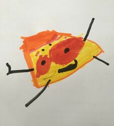 E64 Pizza by Ayaan Faaiz Khan, Nicholas Sheran, Gr.K
