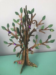 E161 Rainbow Jewelled Tree by Eliza Semenuik, St. Mary, Gr.K