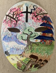 MS32 - Kabuki Mask by RJ Jonk @ St. Francis Gr. 8