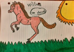 E7 Horse by Wilfred Kabego,  École La Vérendrye, Gr.1

