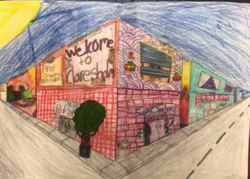 MS17 The Corner Street by Sarah Gilmour, GS Lakie, Gr.6