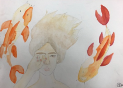 MS18 Coyfish Pond by Sydney Fox, GS Lakie, Gr.8